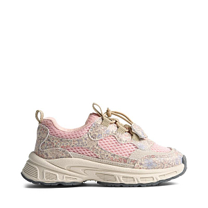 Кроссовки со вставками из кожи Wheat "Arthur Air Blue Flowers", васильковое торнадо